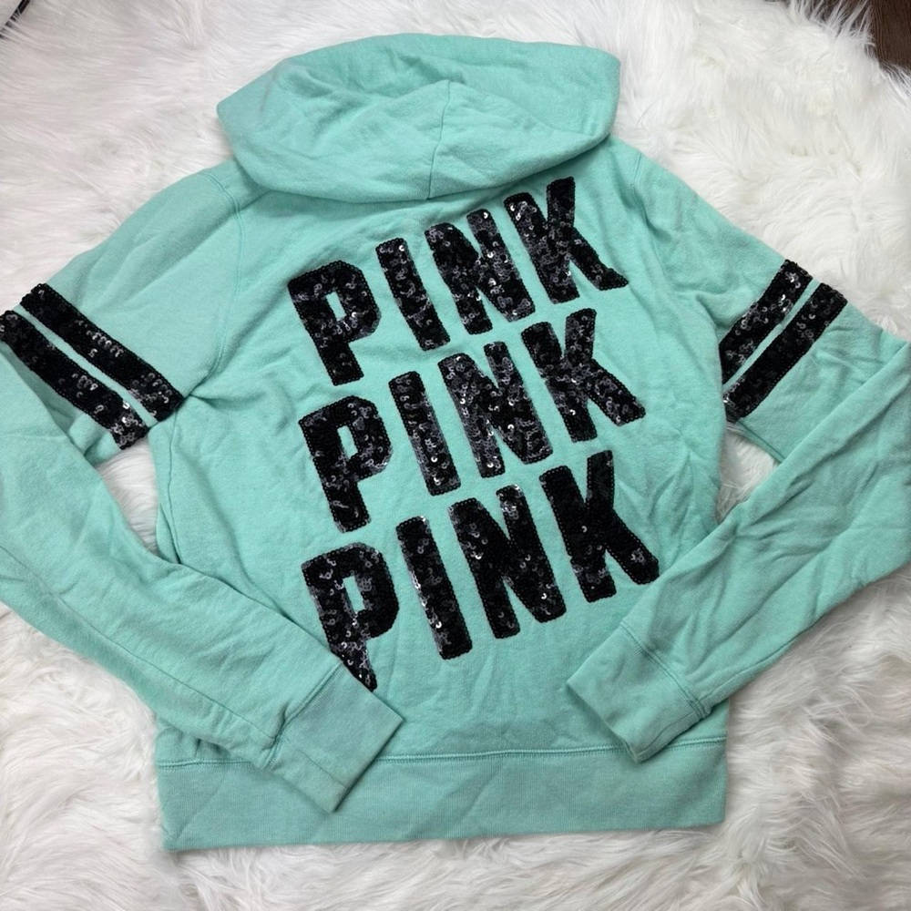 X SOLD X VS Pink Sequin Hoodie